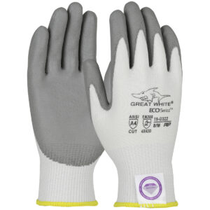 #19-D322 Seamless Knit Dyneema® Diamond 2.0 Blended Glove with Polyurethane Coated Flat Grip on Palm & Fingers