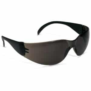 #250-01-0021 Rimless Safety Glasses with Black Temple, Gray Lens and Anti-Scratch / Anti-Fog Coating