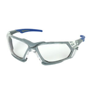#250-54-0520 Rimless Safety Glasses with Gray Frame, Clear Lens, Foam Padding and Anti-Scratch / FogLess® 3Sixty™ Coating
