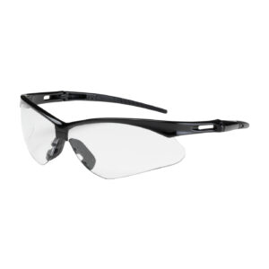 #250-AN-10111 Semi-Rimless Safety Glasses with Black Frame, Clear Lens and Anti-Scratch / Anti-Fog Coating