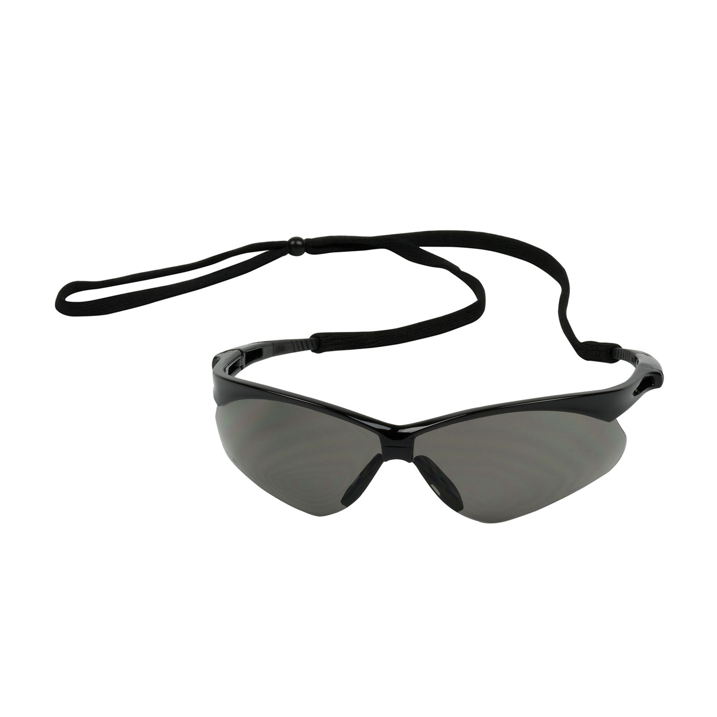 #250-AN-10112 Semi-Rimless Safety Glasses with Black Frame, Gray Lens and Anti-Scratch Coating - Image 2