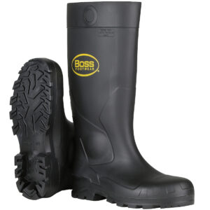 #380-800 16" Black PVC Plain Toe Boot