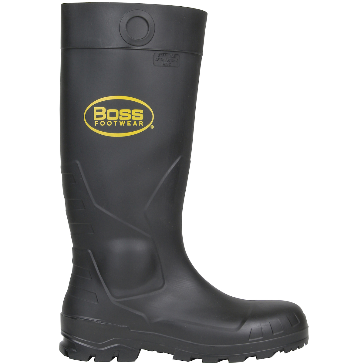 #380-800 16" Black PVC Plain Toe Boot - Image 2