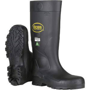 #383-820 Black PVC Full Safety Steel Toe and Midsole Boot