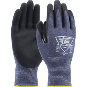 #715HNFR Seamless Knit Polykor Blended Glove with Nitrile Coated Foam Grip on Palm & Fingers, Touchscreen